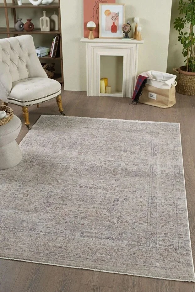 Venucci Home& Living Valeria %100 Polyester Vintage Modern Dokuma Salon Oturma Odası Halısı