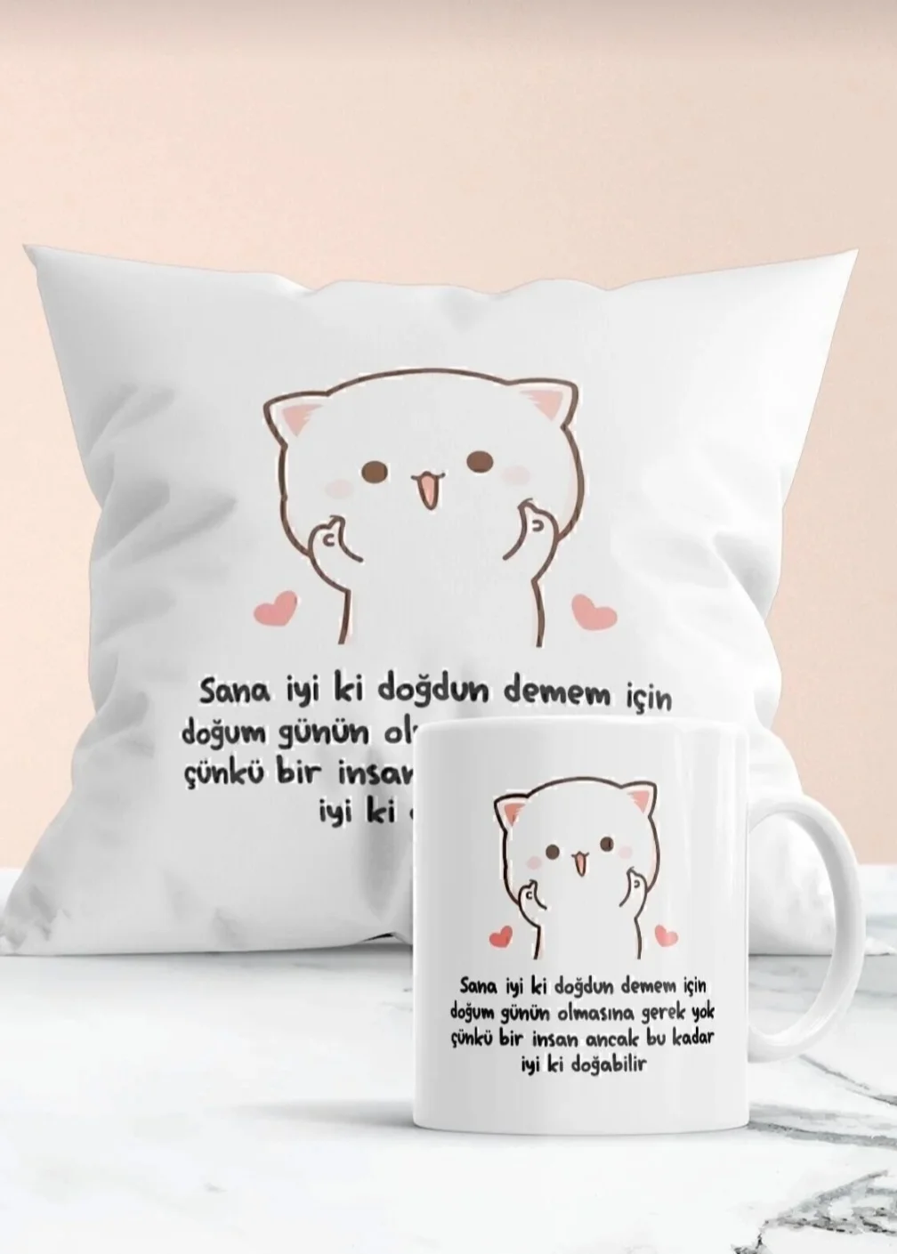 Hediyelik Yastık Ve Kupa Seti