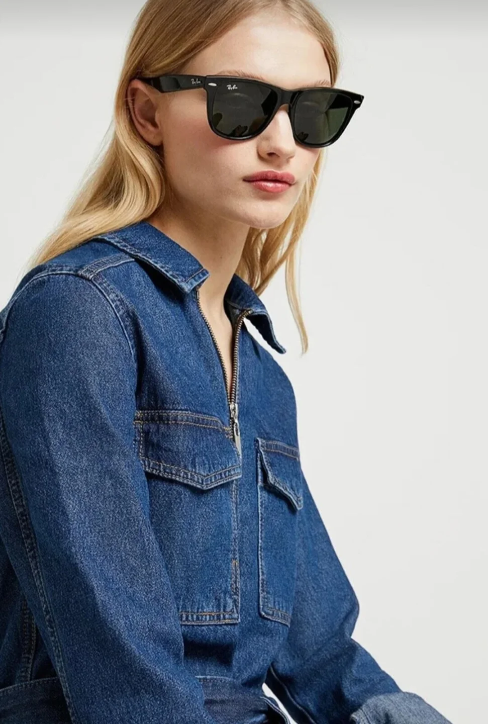 Ray-Ban Siyah Kemik Yeşil Camlı Unisex Güneş Gözlüğü