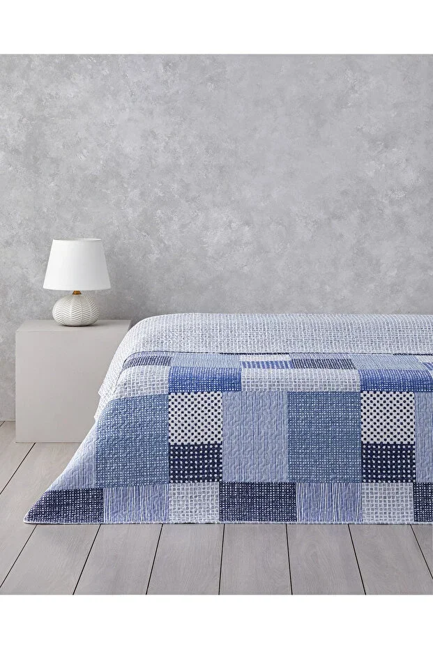 Harlem Tek Kişilik Çok Amaçlı Örtü 160x220 cm Lacivert