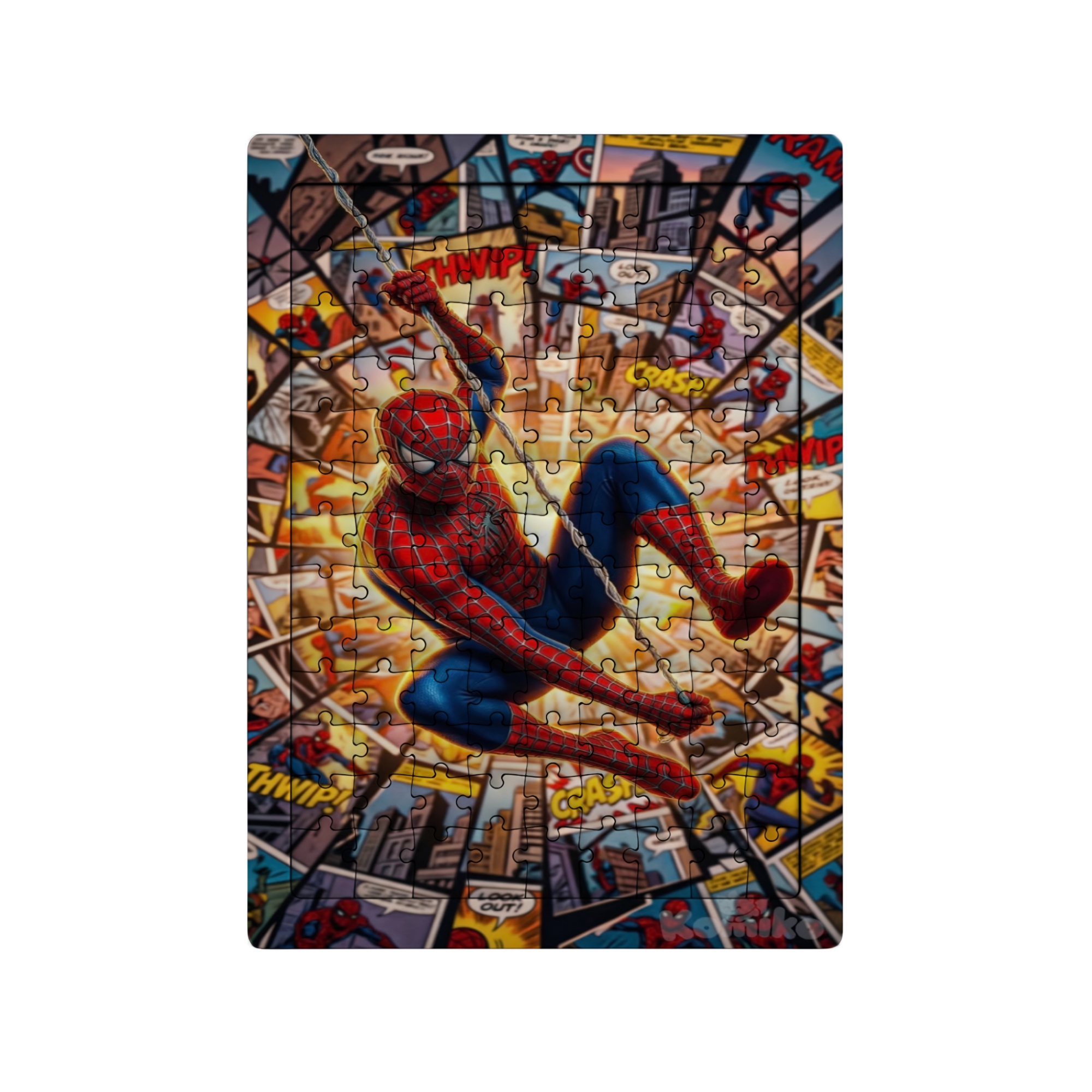 GHOSTBASTIR DESİGN Spiderman 99 Parça Ayaklı Puzzle – Dekoratif Çocuk Yapbozu 016