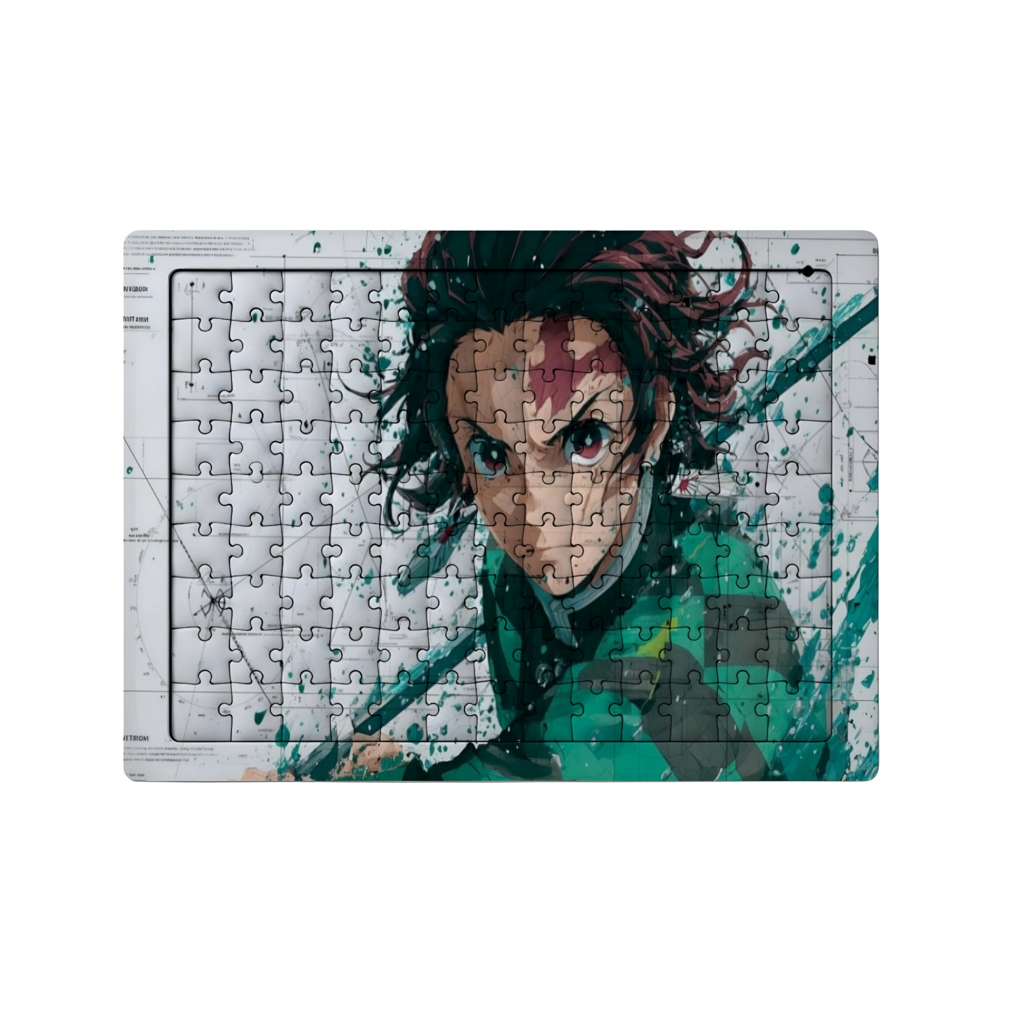 GHOSTBASTIR DESİGN Demon Slayer 99 Parça Ayaklı Puzzle – Dekoratif Çocuk Yapbozu 064