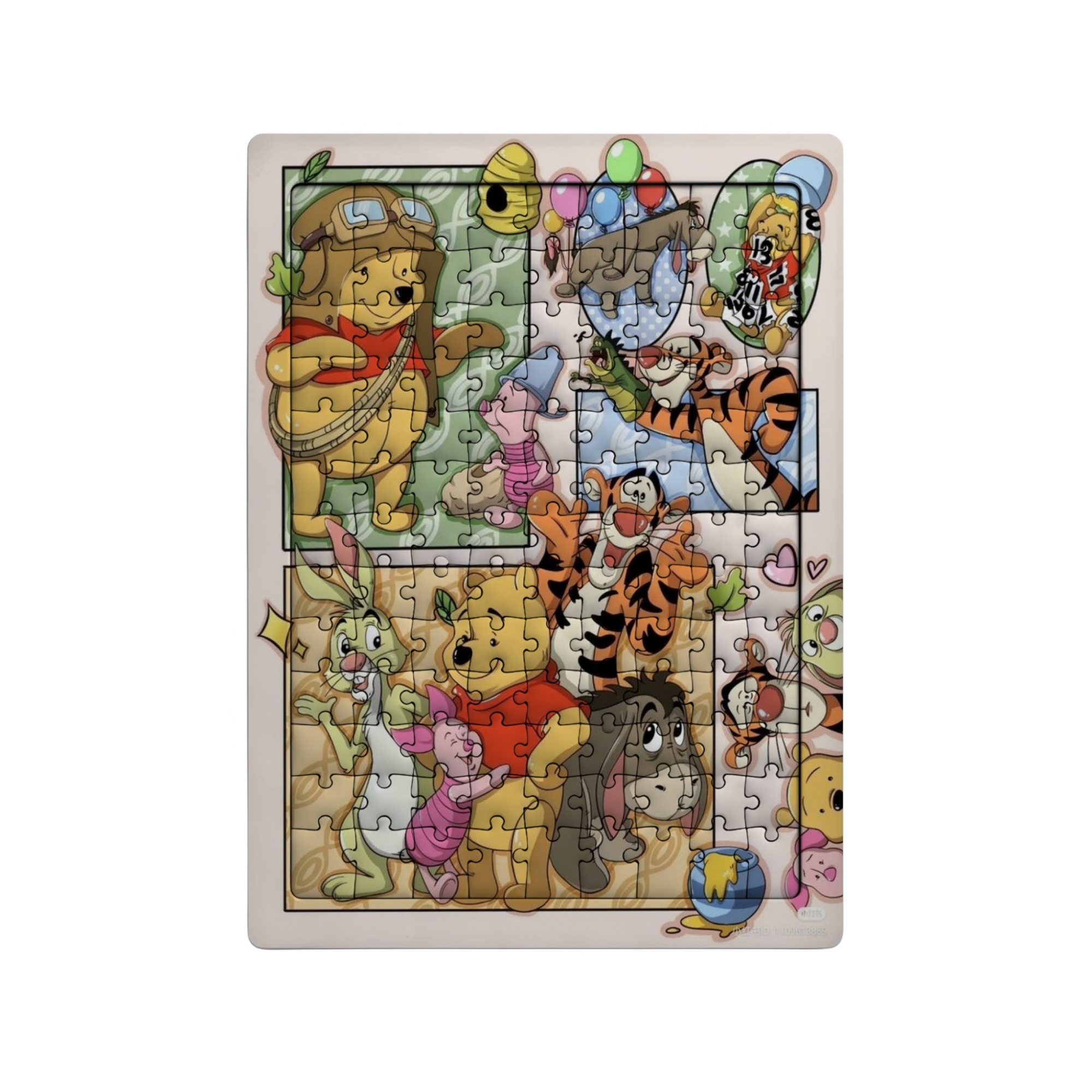 GHOSTBASTIR DESİGN Winnie The Pooh 99 Parça Ayaklı Puzzle – Dekoratif Çocuk Yapbozu 027
